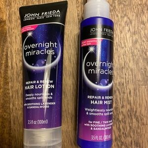 John Frieda Overnight Miracles Repair lotion & Protect Spray bundle - NEW!!